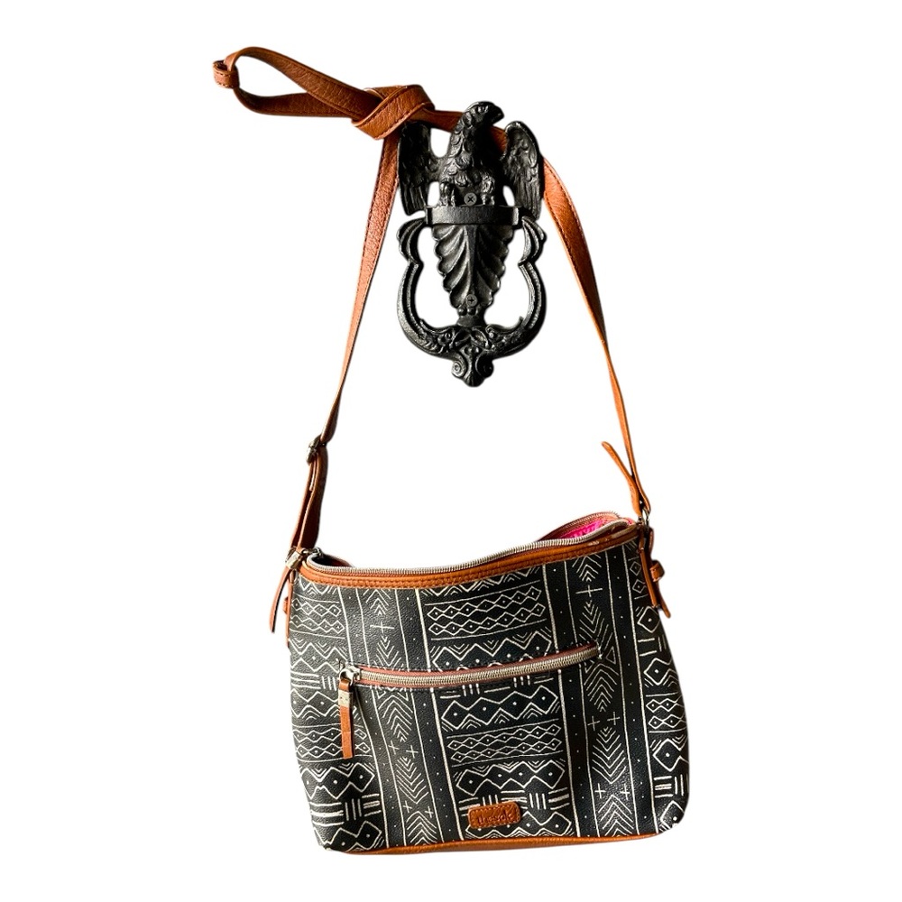 The Sak Black and Brown Crossbody Bag